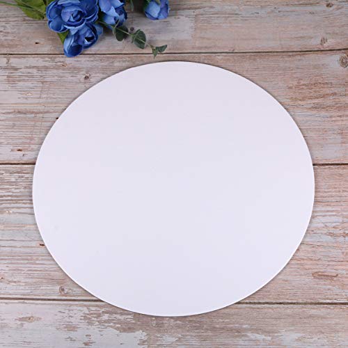 Healifty Round Canvas Panel Boards for Painting Drawing Home Decorations 50cm