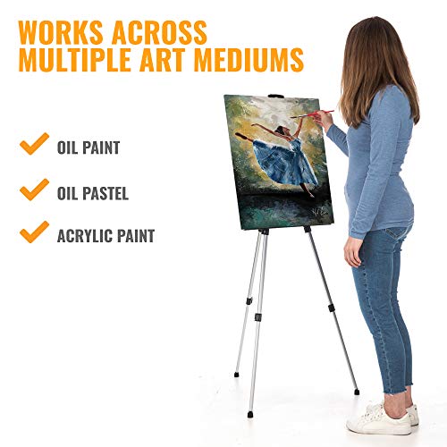 Hillington 4-Pack Artist Canvas Pre-Stretched and Stapled on Sturdy Wooden Frames - Triple Primed Unbleached Cotton with Acid Free Finish Suitable for Oil and Acrylic Paints, Pencil or Chalks (40x50)