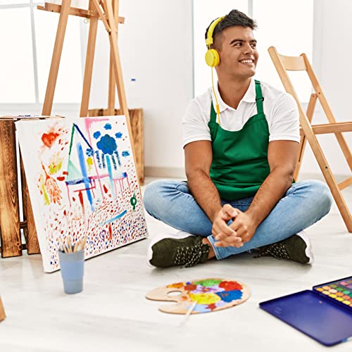 Blank Artist Canvas A4 Plain White Painting Board, Extra Large Wall Art with Wooden Wedges Suitable for Acrylic Paint, Oil Paint, Watercolour 380gsm Cotton Pre Stretched on Pine Wood Frame Square