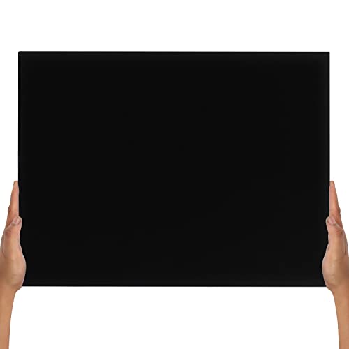 Belle Vous 4 Pack Blank Black Canvas - 40 x 50cm (16 x 20 inches) - Pre Stretched Canvas Panel Boards - Suitable for Acrylic and Oil Painting Also for Sketching and Drawing