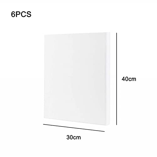 YORKING A3 Framed Pre-Stretched Canvas Panels, 6pcs 30X40cm Artist Blank Canvas Panels Board White 100% Cotton Canvases for Painting Canvas Board for Students, Beginners,artist