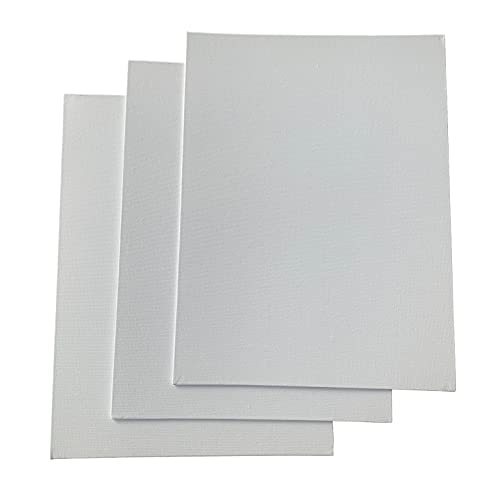 Pack of 10 30x40cm Blank White Flat Stretched Board Art Canvases by Janrax