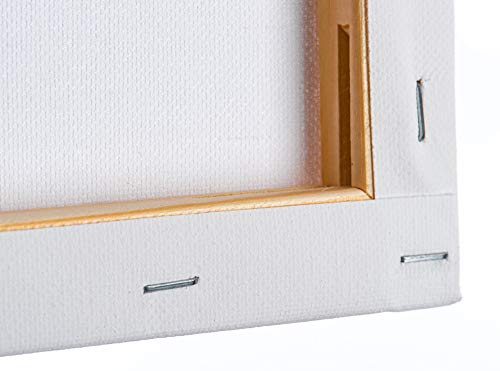 Fineway Pack of 4 Large Artist Blank White Stretched Canvas Size 15.7" X 19.7" (40cm X 50cm) - Ideal For Painting And Decorating.