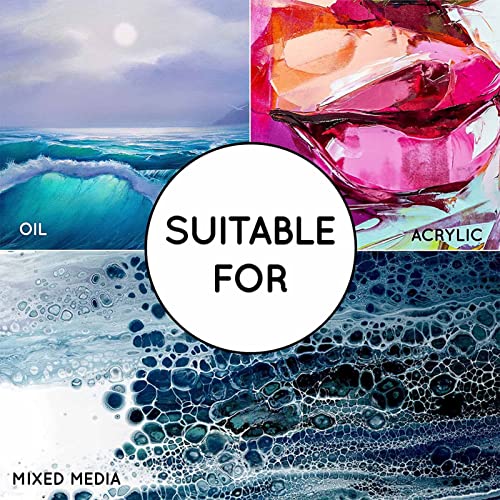 Supernic10PCS 20x20cm Blank Artist Canvas Art Board Plain Painting Stretched Framed for Painting Enthusiast