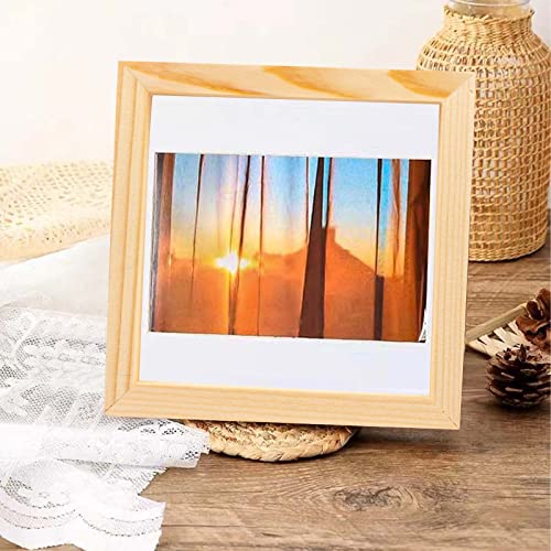 Unfinished Wooden Panels, 8 Pack Square Wood Canvas Panel Boards for Painting, Drawing, Arts and Crafts - 15 x 15 cm