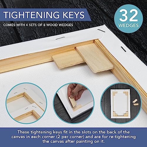 HEFTMAN Artist Blank Canvas Frame - A4 & A3 Art Canvas for Painting, Blank Canvases for Art, Canvases for Acrylic Painting & Oil Painting - Set of 4 Canvases for Painting A4 & A3 (20x30cm & 30x40cm)