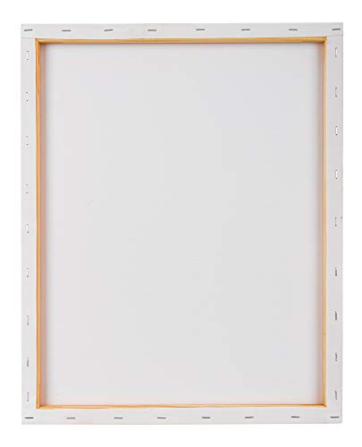 Fineway Pack of 4 Large Artist Blank White Stretched Canvas Size 15.7" X 19.7" (40cm X 50cm) - Ideal For Painting And Decorating.