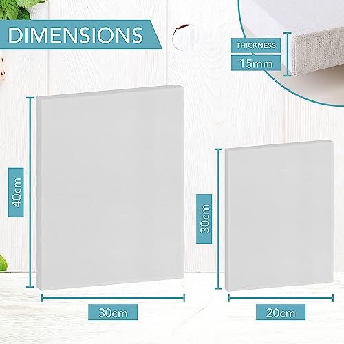HEFTMAN Artist Blank Canvas Frame - A4 & A3 Art Canvas for Painting, Blank Canvases for Art, Canvases for Acrylic Painting & Oil Painting - Set of 4 Canvases for Painting A4 & A3 (20x30cm & 30x40cm)
