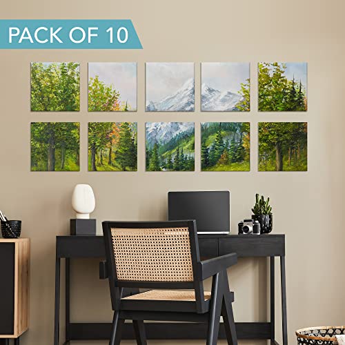 HEFTMAN Square Canvas 10 Pack - 20x20cm Square Canvases for Painting, Artist Painting Stretcher Blank Canvas for Painting & Split Canvas Wall Art - 10 PCS Blank Canvases for Art