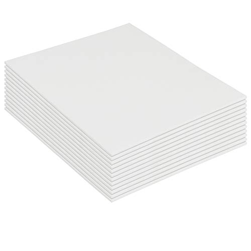 Belle Vous Blank Canvas (12 Pack) - 13 x 18cm (5 x 7 inches) - Small Pre Stretched Canvas Panel Boards - Suitable for Acrylic and Oil Painting Also for Sketching and Drawing