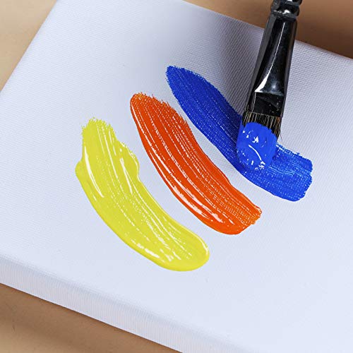 TBC Blank Canvas for Painting 8PCS A5 Artist Canvases Frame Drawing Board Panels 100% Cotton Acid Free Professional Art Canvases for Acrylic Oil Gouache Watercolour 12.7 x 17.8cm (5“ X 7”)