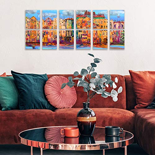 Belle Vous Blank Canvas (12 Pack) - 13 x 18cm (5 x 7 inches) - Small Pre Stretched Canvas Panel Boards - Suitable for Acrylic and Oil Painting Also for Sketching and Drawing