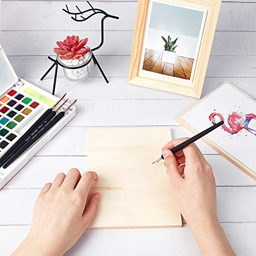 OLYCRAFT 10pcs Wood Canvas Boards 5”x7” Unfinished Wood Painting Board Canvases Wooden Paint Pouring Panel Boards Wood Canvas for Painting Clay Crafting Art and Crafts