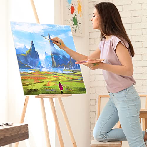 Belle Vous 3 Pack Blank Canvas - 60 x 60cm (24 x 24 inches) - Pre Stretched Canvas Panel Boards - Suitable for Acrylic and Oil Painting Also for Sketching and Drawing