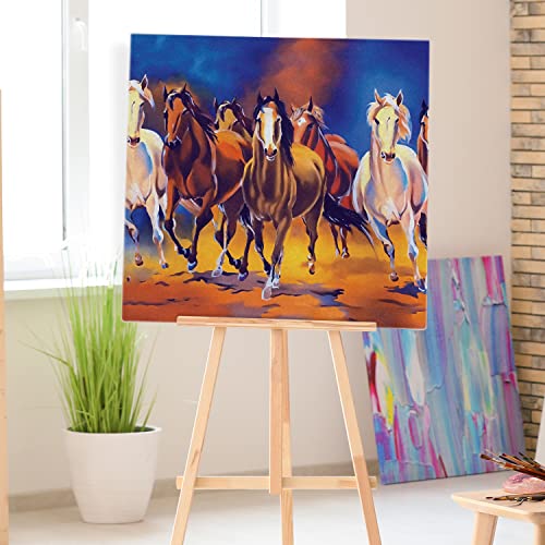 Belle Vous 3 Pack Blank Canvas - 60 x 60cm (24 x 24 inches) - Pre Stretched Canvas Panel Boards - Suitable for Acrylic and Oil Painting Also for Sketching and Drawing