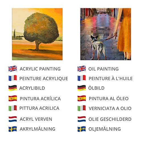 Belle Vous 3 Pack Blank Canvas - 60 x 60cm (24 x 24 inches) - Pre Stretched Canvas Panel Boards - Suitable for Acrylic and Oil Painting Also for Sketching and Drawing