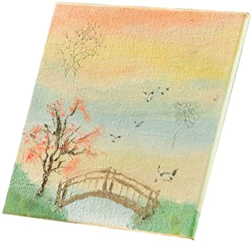 Niuelai 10Pack Mini Canvas Panel, 10x10cm Stretched Canvas Boards, Square Small Art Board for Oil Paint Blank 3.93"