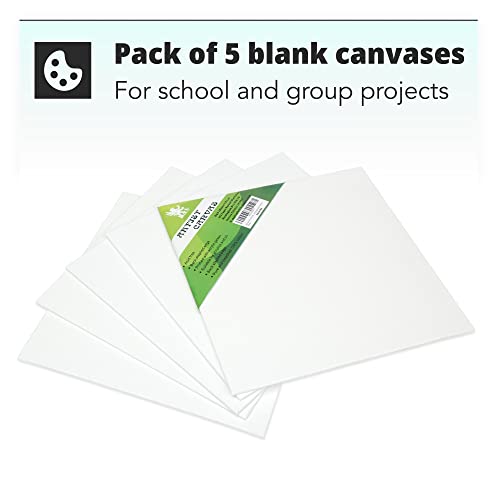 H&S Blank Canvas Board Frame 5pcs Artist Painting Stretcher 20x20cm Acrylic Oil Water Painting