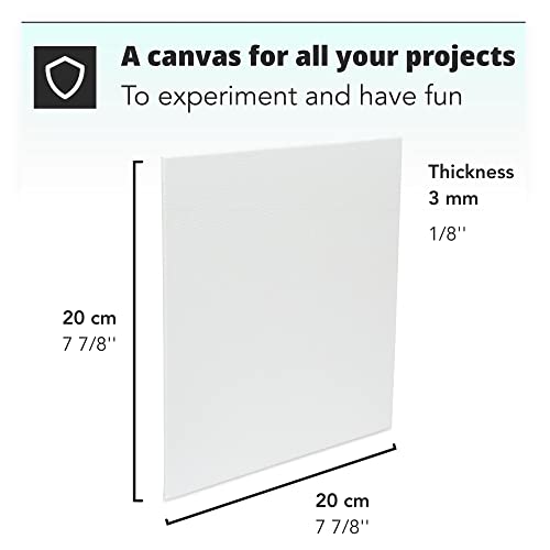 H&S Blank Canvas Board Frame 5pcs Artist Painting Stretcher 20x20cm Acrylic Oil Water Painting