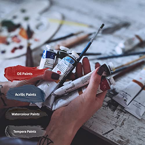 MATSURO Canvas Panels 30x40cm Watercolour Board for Painting | White Board Art Set with 16 x 12 Inch Oil Painting Paper, 100% Cotton 280gms White Acrylic Sheet A3 | 6 Pieces