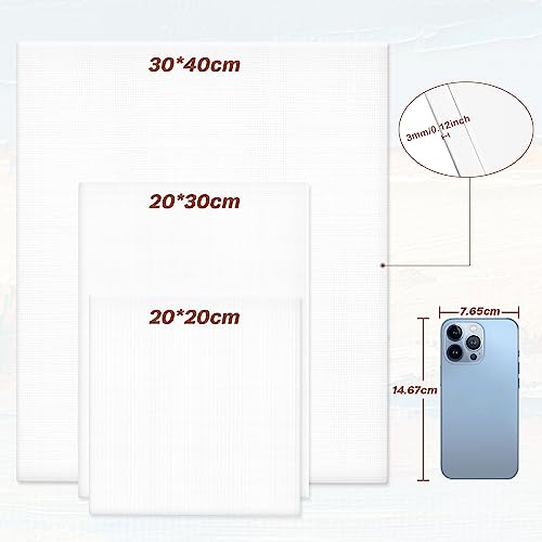 Koncci Canvas Panels Set-9 Packs (20x20,20x30,30x40), Art Canvases for Acrylic Painting, Artist Blank Canvas Cardboard, 100% Cotton for Oil Paint & Wet Art Media Artwork School