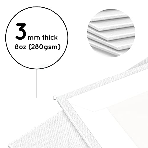 Blank Canvas - Canvas Frames Panel Board for Painting,100% Cotton Artist Quality Triple Primed Gesso Canvas Panel Quality Art Paint Supply by Artistik (Pack of 12-12 x 9")