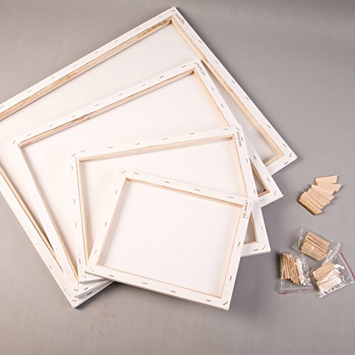 H&S Set of 4 Artist Blank Canvas Frame Stretcher Acrylic Oil Water Painting Board 20x30cm, 30x40cm, 40x50cm, 50x60cm
