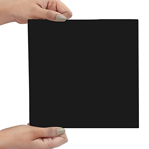 Belle Vous 14 Pack Blank Black Canvas - 20 x 20cm (8 x 8 inches) - Pre Stretched Canvas Panel Boards - Suitable for Acrylic and Oil Painting Also for Sketching and Drawing