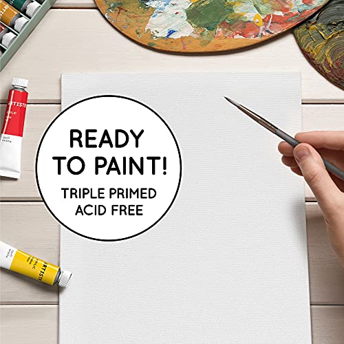 Blank Canvas - Canvas Frames Panel Board for Painting,100% Cotton Artist Quality Triple Primed Gesso Canvas Panel Quality Art Paint Supply by Artistik (Pack of 12-12 x 9")