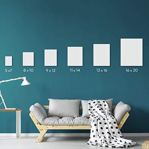 Arteza Paint Canvases for Painting, Pack of 14, 16 x 20 Inches, Blank White Art Canvas Boards, 100% Cotton, 8 oz Gesso-Primed, Art Supplies for Adults and Teens, for Acrylic Pouring and Oil Painting