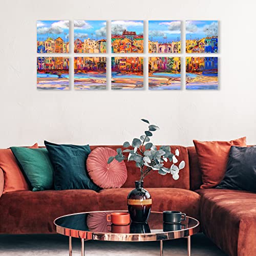 Belle Vous 14 Pack Blank Black Canvas - 20 x 20cm (8 x 8 inches) - Pre Stretched Canvas Panel Boards - Suitable for Acrylic and Oil Painting Also for Sketching and Drawing