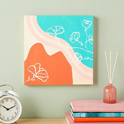 Unfinished Wood Canvas Boards, 6-Pack of Square Pine Wood Panels for Painting with Sanded, Smooth, Firm Surface, 25.4 x 25.4 cm Each