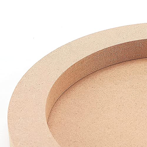 CENPEK 3Pcs Wood Canvas Boards for Painting, Round Unfinished Fiberboard Paint Pouring Panel Boards, 0.6In Deep Cradle Artist Painting Boards for Painting
