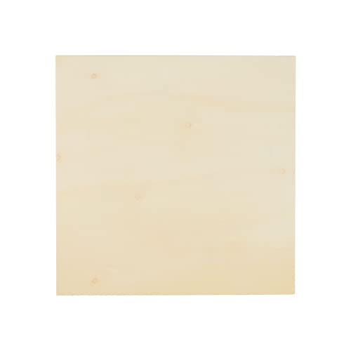 Unfinished Wood Canvas Boards, 6-Pack of Square Pine Wood Panels for Painting with Sanded, Smooth, Firm Surface, 25.4 x 25.4 cm Each