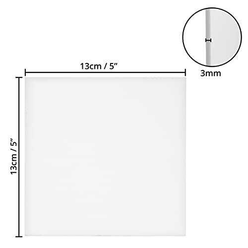 Belle Vous 24 Pack Blank Canvas - 13 x 13cm (5 x 5 inches) - Pre Stretched Canvas Panel Boards - Suitable for Acrylic and Oil Painting Also for Sketching and Drawing