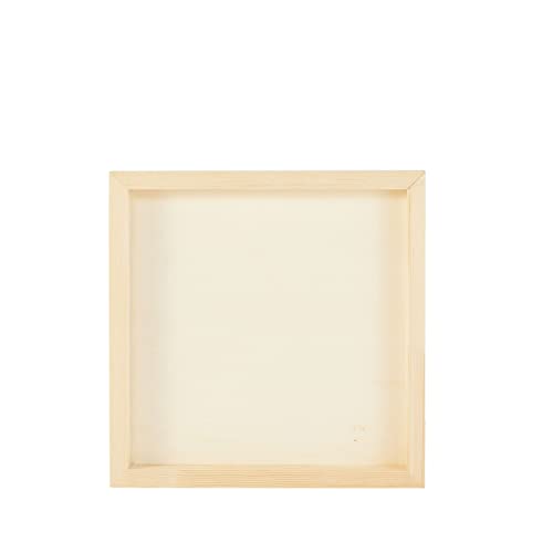 Unfinished Wood Canvas Boards, 6-Pack of Square Pine Wood Panels for Painting with Sanded, Smooth, Firm Surface, 25.4 x 25.4 cm Each