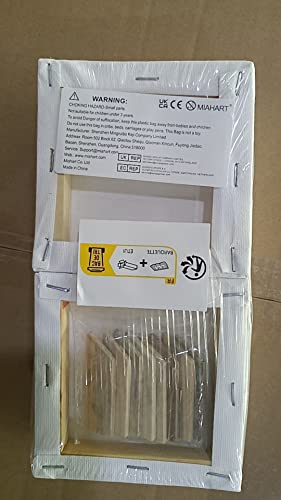 MIAHART 6 Pcs 4"x4"Mini Stretched Canvas White Blank Canvas 10x10cm Art Canvases Boards for Acrylic Oil Painting and Decorating(10x10cm)