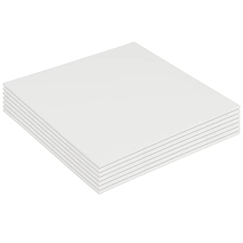 Belle Vous 24 Pack Blank Canvas - 13 x 13cm (5 x 5 inches) - Pre Stretched Canvas Panel Boards - Suitable for Acrylic and Oil Painting Also for Sketching and Drawing