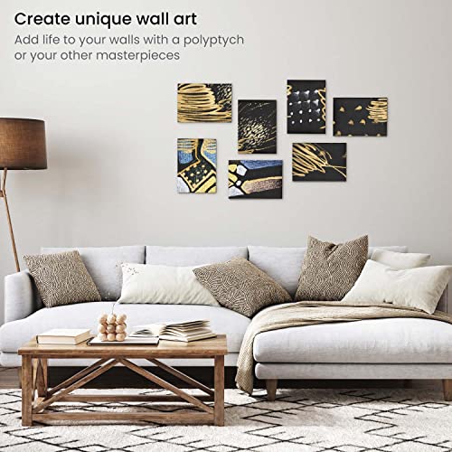 Arteza Paint Canvases for Painting, Pack of 14, 8 x 10 Inches, Blank Black Canvas Boards, 100% Cotton Art Canvas, 8 oz Gesso-Primed, Art Supplies for Adults and Teens, Acrylic Pouring and Oil Painting