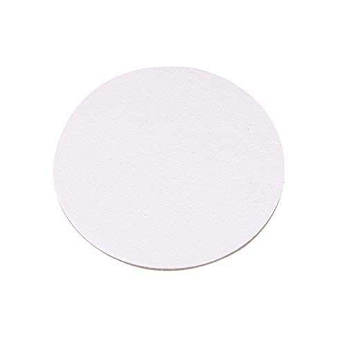 Healifty 8Pcs Round Canvas Board Blank Canvas Panels Art Drawing Board Artists Painting Panel Sketchpad for Craft Drawing -10CM