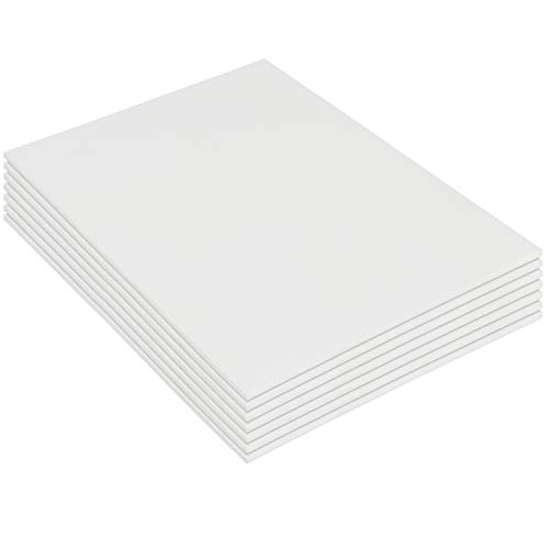 BELLE VOUS 7 Pack Canvas for Painting - Blank Canvas 28 x 36cm (11 x 14 inches) - Pre Stretched Canvas Panel Boards - Suitable for Acrylic and Oil Painting Also for Sketching and Drawing