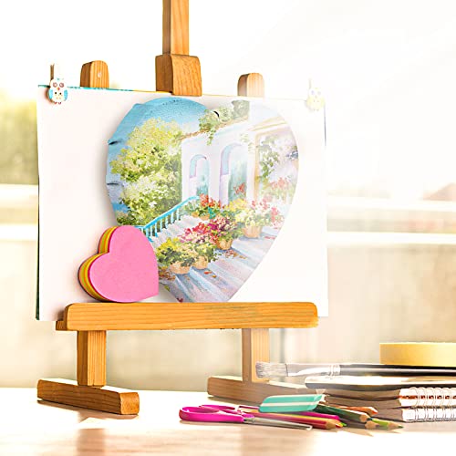 Prasacco 3 Pieces Stretched Canvas for Painting, Blank Canvas Heart Shape Fabric Painting Canvas Panels Canvas Boards Art Supplies for Oil Painting Acrylic Pouring Artist Painters（4/6/8inch）