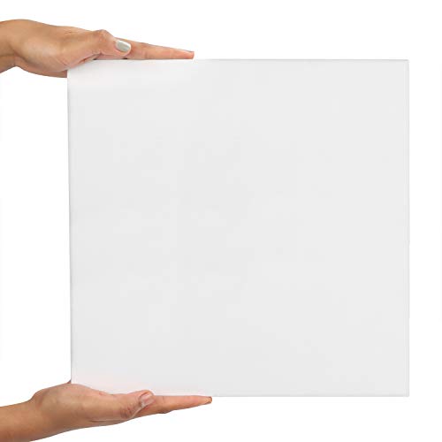 Belle Vous 7 Pack Blank Canvas - 30 x 30cm (12 x 12 inches) - Pre Stretched Square Canvas Panel Boards - Suitable for Acrylic and Oil Painting Also for Sketching and Drawing