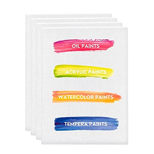 Canvas Panels 20x25cm-12 Packs Blank Art Canvases Pre Stretched Canvas Board, 100% Cotton Artist Painting Canvas for Acrylic, Oil Painting Wet Art Media Art Projects