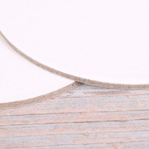 Healifty 8Pcs Round Canvas Board Blank Canvas Panels Art Drawing Board Artists Painting Panel Sketchpad for Craft Drawing -10CM