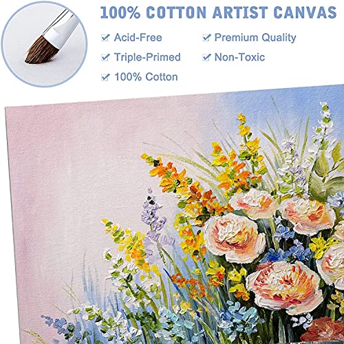 HOTOOLME 12 Pack Canvas for Painting Blank Canvases for Art Board Frame Panels Cotton Canvases for Acrylic Painting Oil Painting
