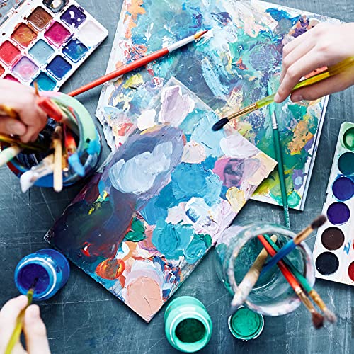 Canvas Panels 20x25cm-12 Packs Blank Art Canvases Pre Stretched Canvas Board, 100% Cotton Artist Painting Canvas for Acrylic, Oil Painting Wet Art Media Art Projects