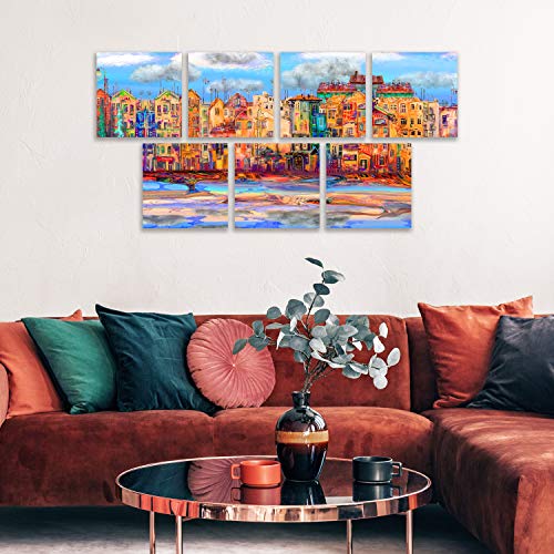 Belle Vous 7 Pack Blank Canvas - 30 x 30cm (12 x 12 inches) - Pre Stretched Square Canvas Panel Boards - Suitable for Acrylic and Oil Painting Also for Sketching and Drawing