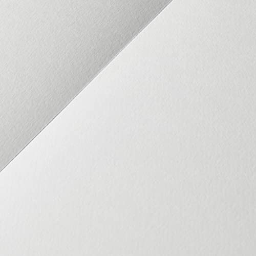 Daler-Rowney Aquafine Smooth Hot Pressed 300 gsm Watercolour and Gouache A4 Paper Pad, Glued 1 Side, Natural White, 50 Sheets, Ideal for Professional and Beginner Artists and Students, Acid-Free