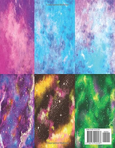 Watercolor Galaxy Scrapbook Paper: 20 Sheets Night Sky And Watercolor Galaxy Double Sided Craft Paper Pad For Scrapbooking Mixed Media Art & ... Crafting, Backgrounds, Space Nebula Themed